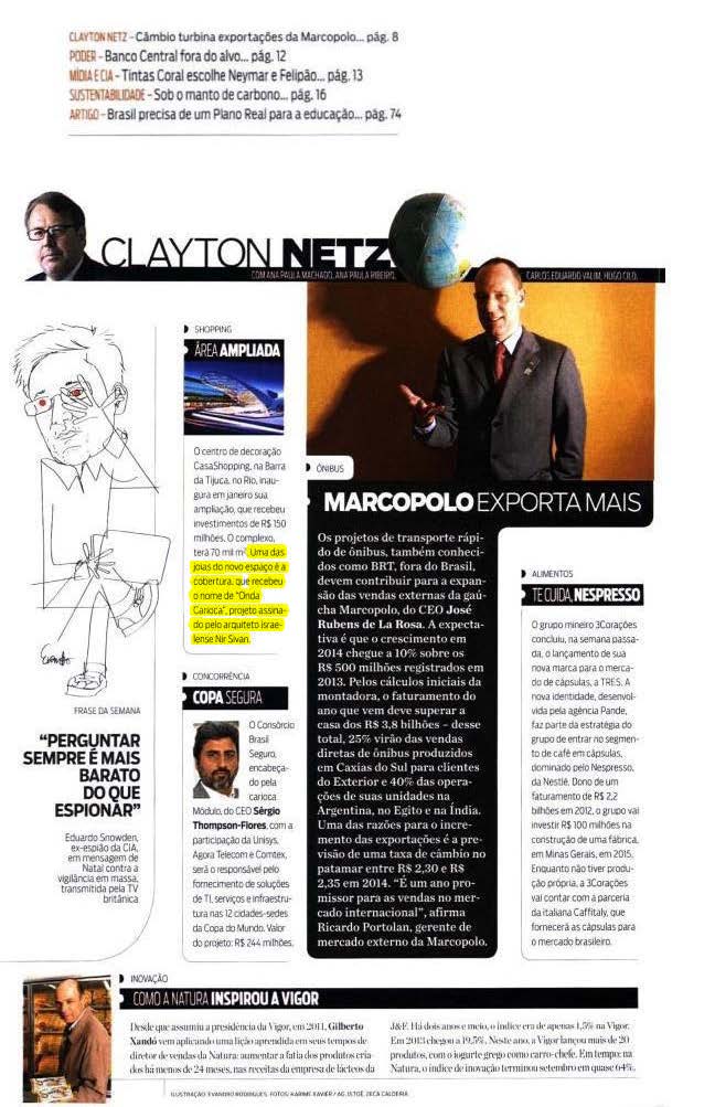article Isto e Dinheiro on Nir Sivan Onda Carioca