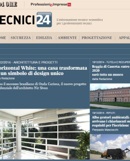 Il Sole 24 Ore: Horizontal White: A house transformed in a symbol of unique design