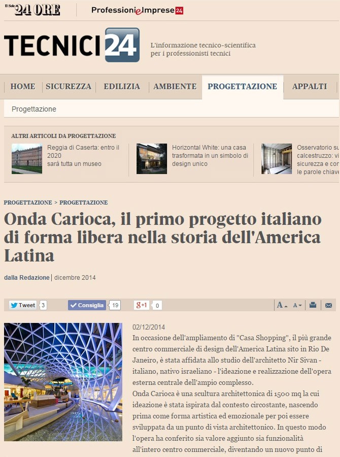 Nir Sivan Architects - Il sole 24 ore onda carioca