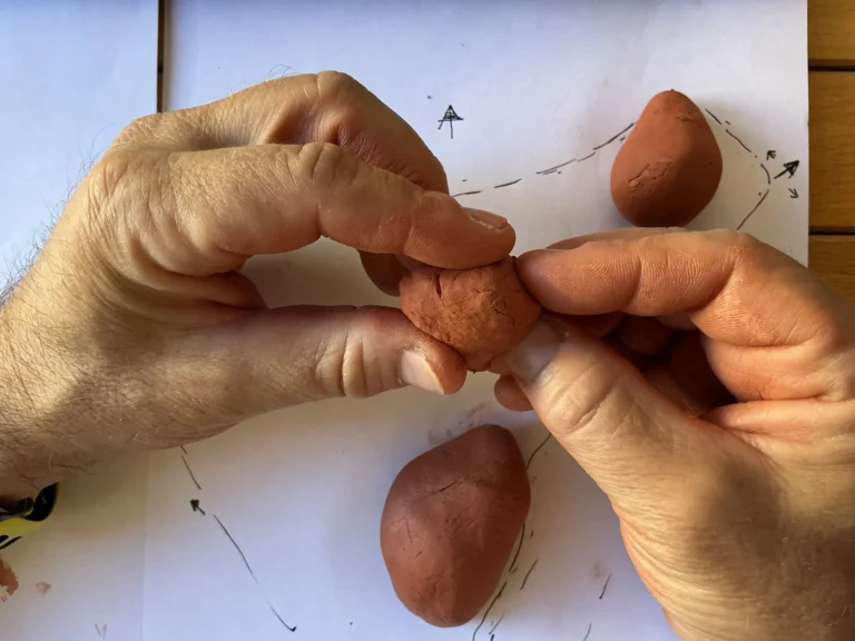 Nir Sivan Architects – Selva resort in Costa Rica, hand sculpting a clay model of the Selva domes, the sculpt-first design method of Nir Sivan Architects