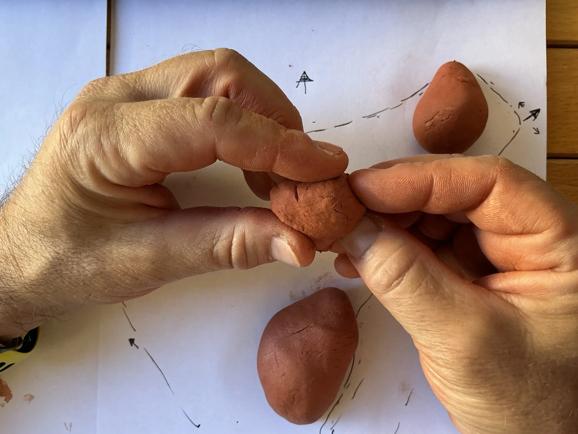 Nir Sivan Architects – Selva resort in Costa Rica, hand sculpting a clay model of the Selva domes, the sculpt-first design method of Nir Sivan Architects