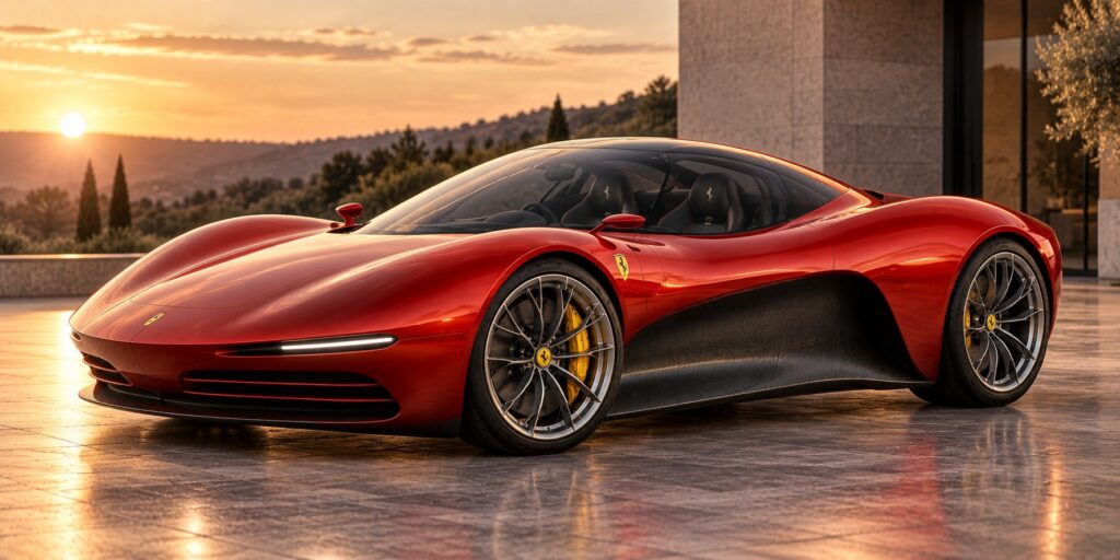 Dino reimagined by Nir Sivan: AI render, three-quarter front view, made from his hand sketch
