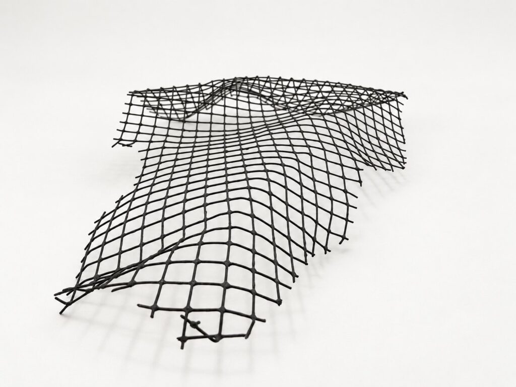 Onda Carioca, Rio de Janeiro: hand-made study model in wire grid, by Nir Sivan Architects