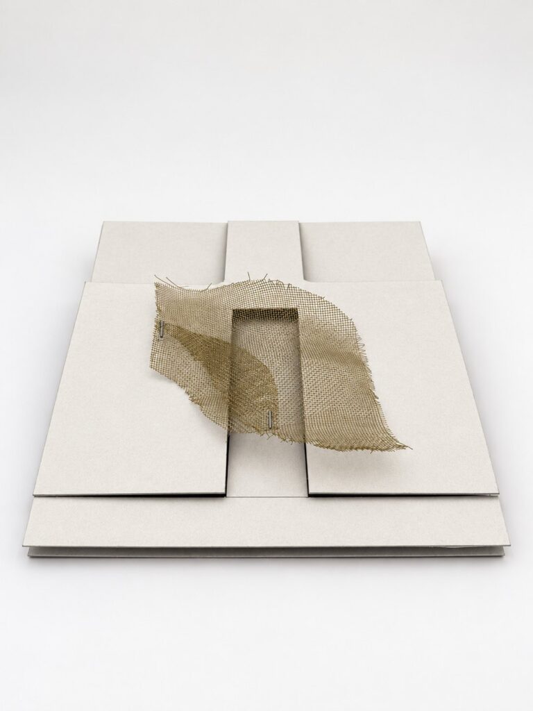 Onda Carioca, Rio de Janeiro: hand-made metal-mesh study model on the site plan, by Nir Sivan Architects