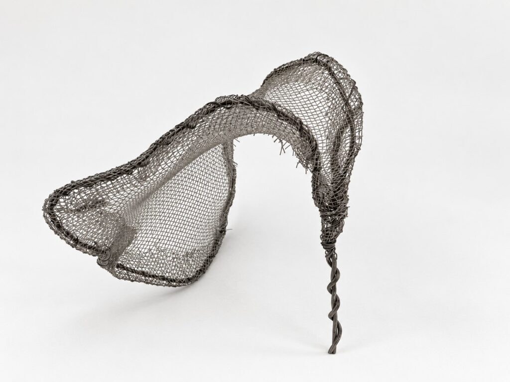 Hand-made study model in wire mesh, by Nir Sivan Architects