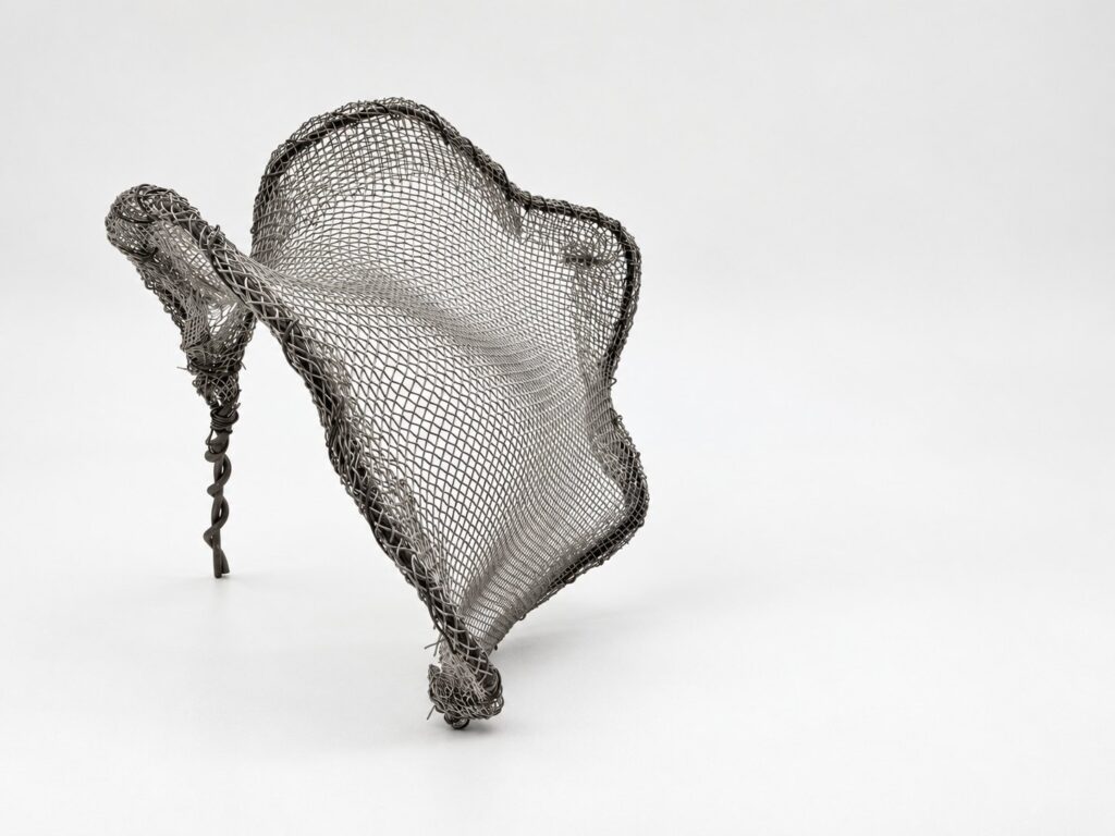 Hand-made study model in wire mesh, by Nir Sivan Architects