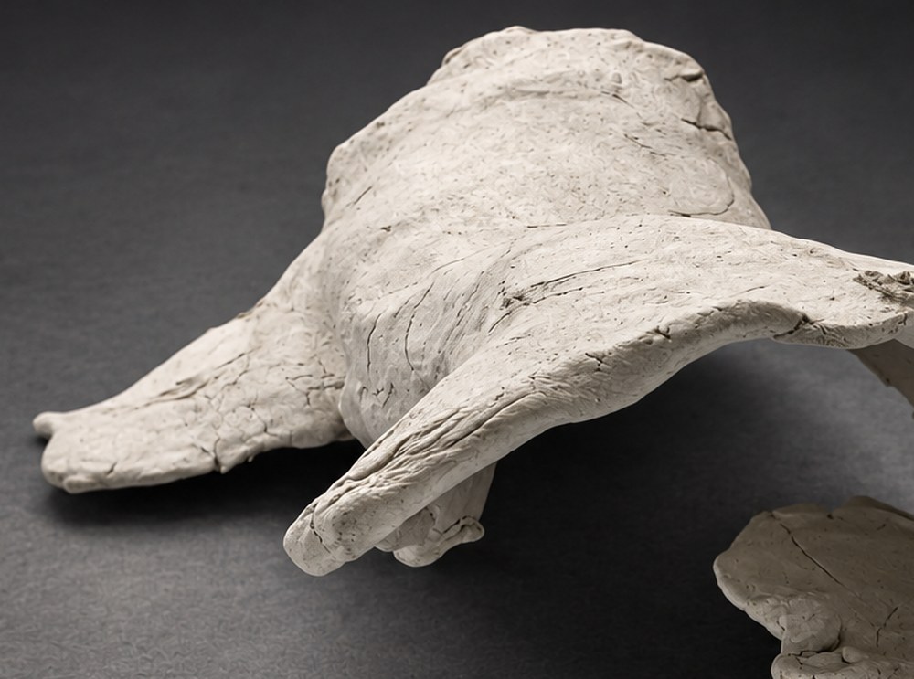 Nir Sivan Architects – Clay study for Onda Carioca (2011): close-up of the hand-shaped clay