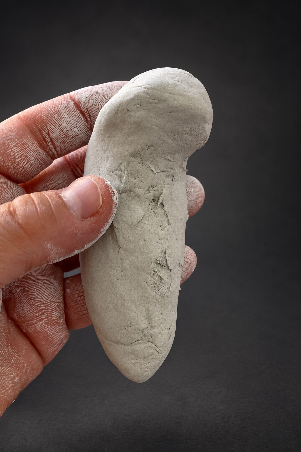 Nir Sivan Architects – Falcon, Vision in Flight (2025): the thumb shaping one of the clay volumes