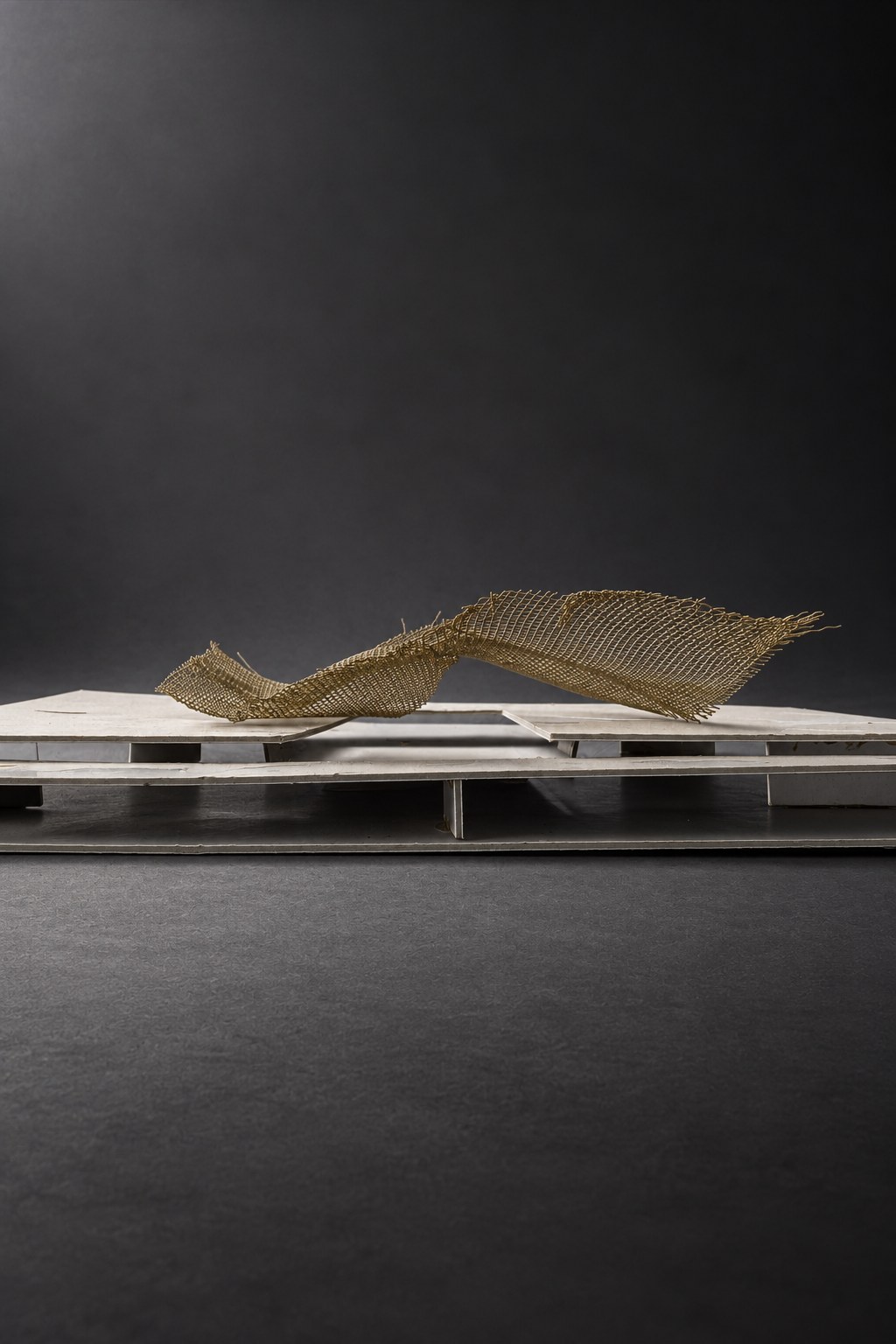 Nir Sivan Architects – Metal mesh study for Onda Carioca (2011): the site model seen from the side