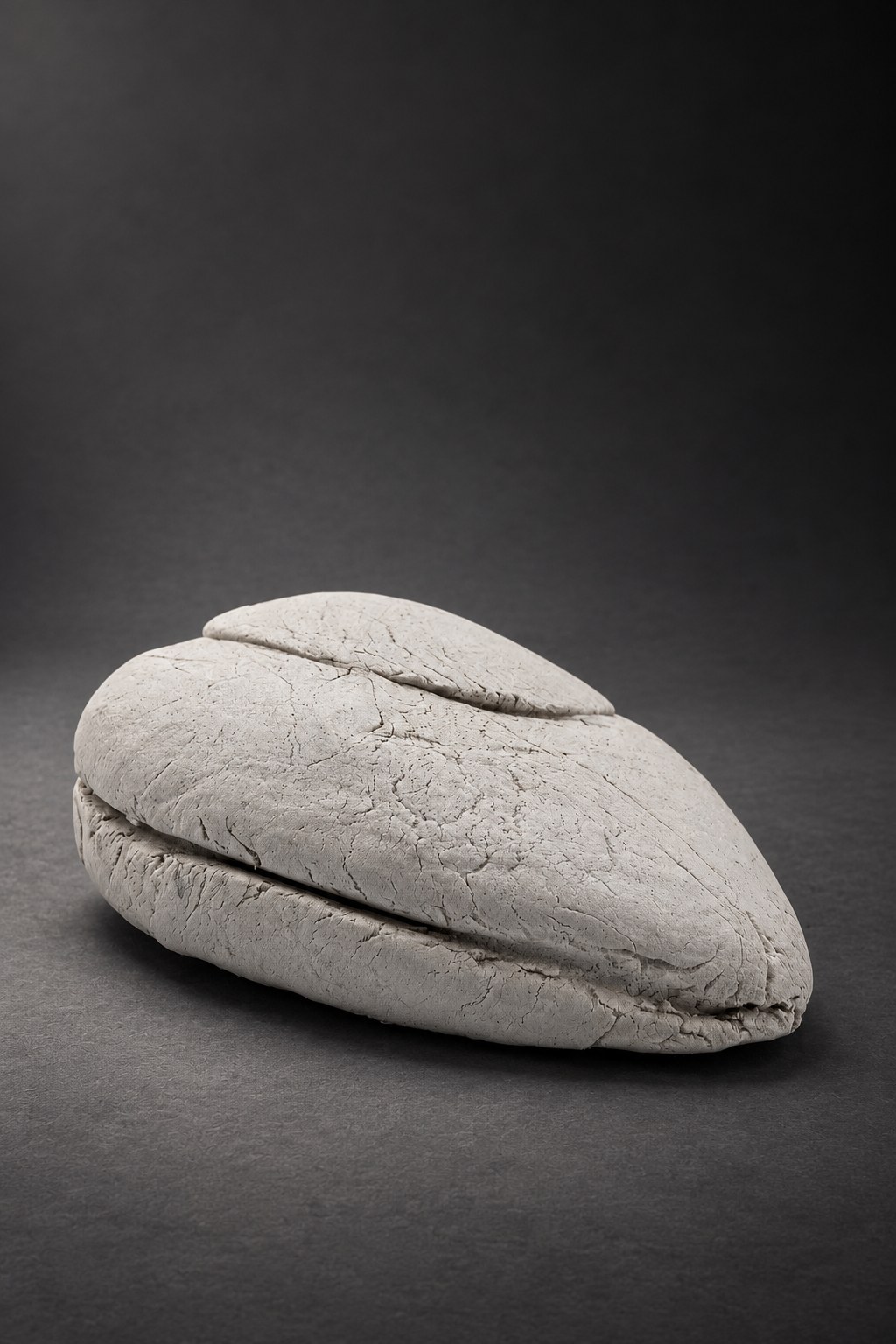 Nir Sivan Architects – Clay study for the Vilnius Congress Centre (2025): the layered clay study, with its cracks and seams